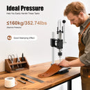 Manual Press Puncher, Multi-Purpose Max Pressure 352.74lbs Adjustable Height (0-6.3 in) for Leather Paper Fabric Soft Plastic