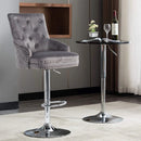 Modern Adjustable Swivel Bar Stools (Set of 2) Counter Height Chairs with Backrest & Footrest Perfect for Kitchen Dining Room