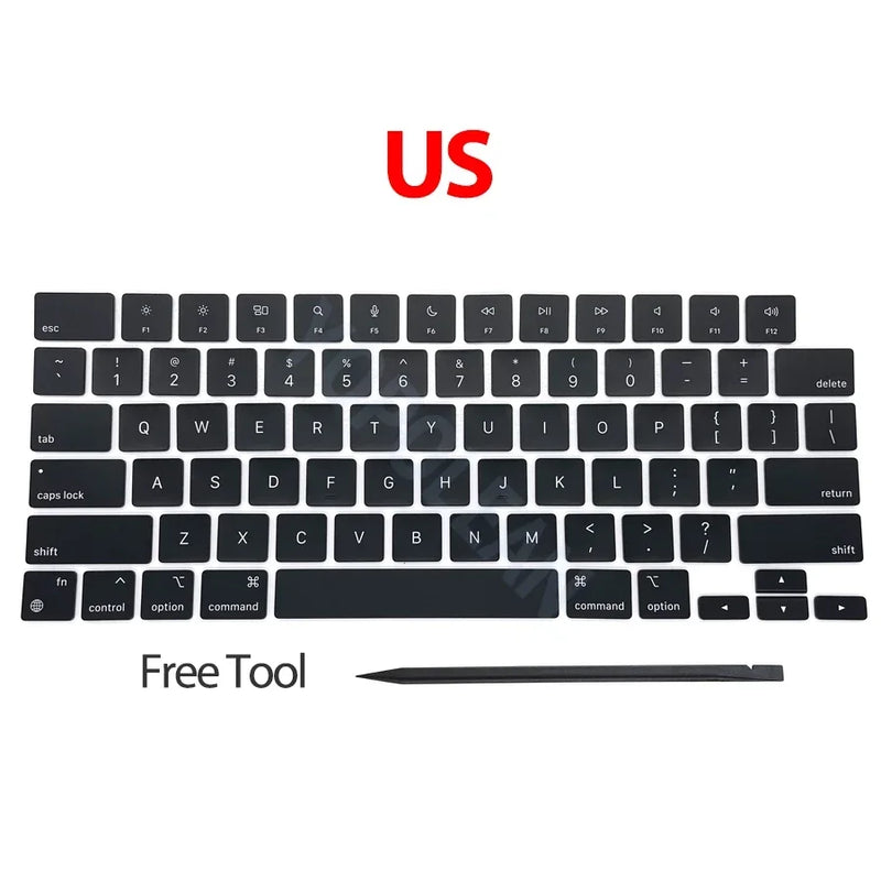 Laptop A2442 A2485 A2779 A2780 A2918 A2991 A2992 Keycaps Keys Key Cap set For Macbook Pro M1 M2 M3 14" 16" Keyboard Repair