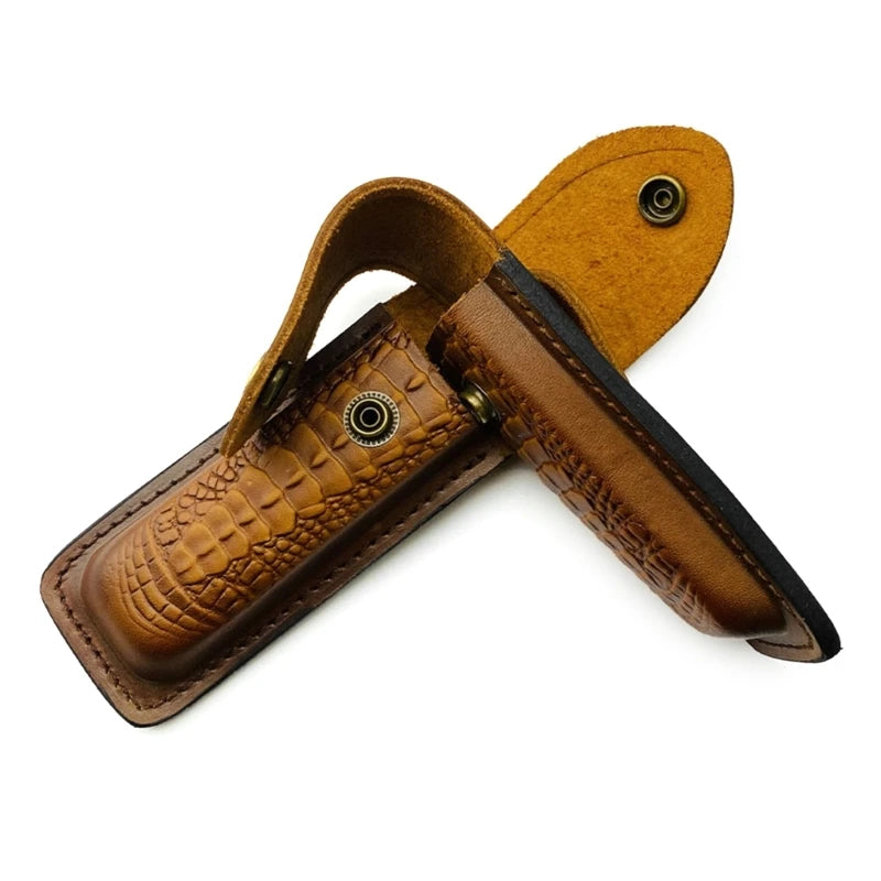 Leathers Knife Pouches Handmade Knife Holsters Belt Loop Case Holder Bag Folding Knife Sheath for Cutting Tool Carriers