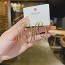 Jea. Angel 2022 New Trendy Simple Multiple Hoop Earrings For Woman Girls Geometric Irregular Fashion Earrings Party Jewelry