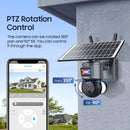 4K 8MP Solar-PTZ-Kamera WIFI Dual-Objektiv Überwachungskamera 12XZoom Menschliche Verfolgung Aufnahme 4G SIM Outdoor kabellose Überwachungskamera