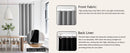 Solid 100% Blackout Curtain for Living Room Grommets Top Thermal Insulated Light Blocking Curtain Drapes for Home Patio Privacy