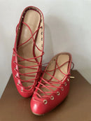The Sorbonne | White Closed-Toe Kitten Heel Mule with Lace-Up Detail
