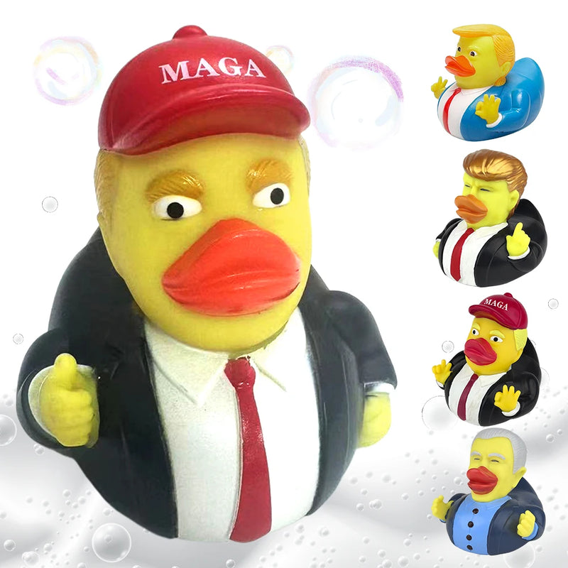 Trump Rubber Duck Squeak Bath Duck Trump Merchandise Rubber Duckies Bathtub Toys for Kids Gift Birthdays Baby Showers Bath Time