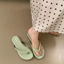 SUOJIALUN 2025 Summer New Brand Women Slipper Fashion Narrow Band Slip On Flip Flops Soft Flat Heel Outdoor Casual Dress Slides