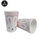 Easter Theme Disposable Tableware Cute Cartoon Rabbit Pattern Paper Plates Cups Napkins Kids Easter Party Decoration Supplies