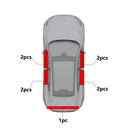 4pcs/5pcs set Carbon Fibre Threshold Protection Strip Universal Anti-scratch and Anti-collision Door Decorative Strip Sticker