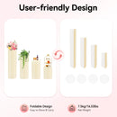 4PCS Foldable Wedding Cardboard Flower Columns,Cardboard Centerpiece Display,Cylinder Pedestal Stands For Wedding Birthday