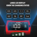 HTRC 10A 12V/5A 24V Car Battery Charger for Motorcycle Lithium LiFePO4 Lead-Acid AGM Gel WET Automatic Pluse Repair Charger