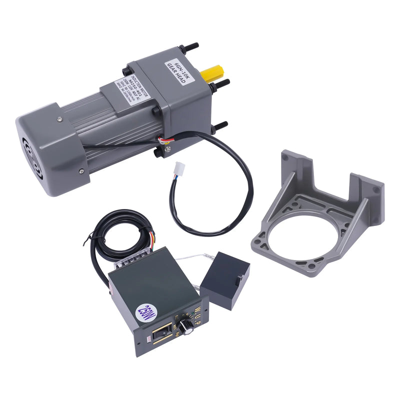 250W 110V 5K/10K Electric Single-Phase Motor Reversible Motor with Variable Speed Adjustable Controller Governor Geared