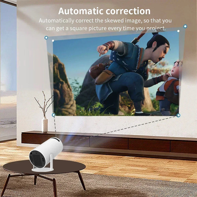 HY300 Smart Projector Android 11 1GB 8GB Home beamer Support 4K Decoding for home theater Video Proyector 720P Wifi 6 BT 5.0