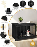 Dog Cage Furniture, 100 Cm Dog Box for Home, Sliding Doors, 2 Doors, Modern Wooden Indoor Dog Box for Small/Medium/Large Dogs