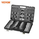 VEVOR Tap and Die Set 40PCs 60PCs 80PCs 110/116PCs Metric or SAE Standard Bearing Steel Taps and Dies