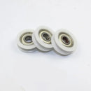 10 Pcs U Nylon Plastic Embedded 608 Groove Ball Bearings 8*30*12mm Guide Pulley
