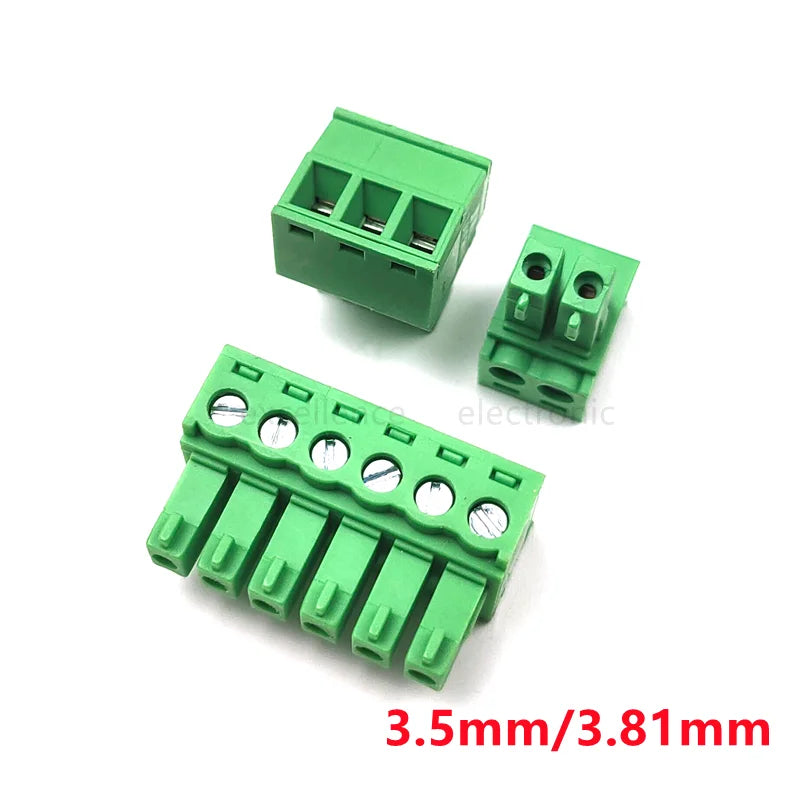 10Pcs 15EDG 3.5MM 3.81MM PCB Screw Terminal Block Connector PLUG PIN HEADER SOCKET 2/3/4/5/6/7/8/9/10/12P 3.5/3.81 KF2EDGK