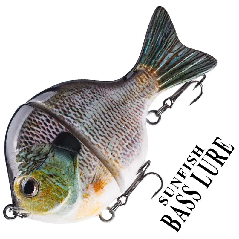 1PCS 9CM 34.5G Glide Bait Single-jointed Plastic Swimbait Sunfish Fishing Bass Lures