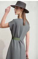 AMII Minimalist Summer Casual Dress for Women 2025 Solid Round Neck Sleeveless Dresses Lady Fashion Slim Straight Skirt 12512031