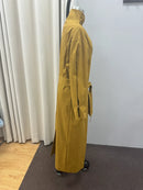 The Vilanelle | Oversized Long Trench Coat with Stand Collar