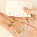 LUXUSTEEL Einfache Quasten-Linear-Kette Lange Ohrhänger Damen Geometrischer Stern Herz Hängende Ohrlinie Japan Koreanischer Schmuck 2023