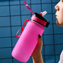 Bounce Farbverlauf Wasserbecher Student Mode Wasserflasche 700ML Einfache Fitness Outdoor Sport Trinkflasche mit Strohhalm