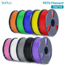 SUNLU 10KG PETG/ABS Filamente 10 Rollen 3D-Filament 1KG/Rolle 1.75mm 100% Filament ordentlich aufgereiht für den 3D-Druck aus der EU USA