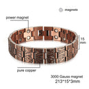 Oktrendy Rotkupfer Magnetarmband für Herren Damen, doppelte Reihe Magnete, gesunde Energiearmbänder und -reifen, luxuriöser Herrenschmuck