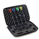 Fishing Swinger Set LED beleuchteter Bissanzeiger Angelgerät im Reißverschlusskoffer Outdoor Schwingsignalempfänger