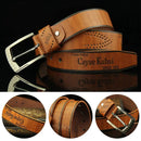 Casual Leather Belt Fashion Vintage Cowboy Pin Buckle Waistband Business Belts Men's Belt