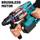 26MM Brushless Electric Hammer Drill Multifunctional Cordless Rotary Hammer Impact Drill Power Tool For Makita 18V Battery