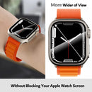 Screen Protector Cover for Apple Watch 44mm 45mm 40mm 41mm Hard PC Front Rear Bumper Case for iwatch 9 8 7 6 5 4 Change To Ultra