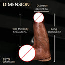 Female Realistic Dildo Lifelike Huge Penis With Strong Suction Cup For Hands-free Play Sex Toys For Vaginal G-spot And Anal