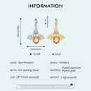 BAMOER Classic New 925 Sterling Silver Orange Wing Animal Bee Pendants fit  Bracelet for Women Accessories SCC035