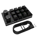 Macro Keyboard 12 Key 2 Knob Custom Programming Mechanical Keyboard Hot swap Custom Keypad One-handed Mini Gaming Keyboard