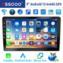 ESSGOO 7"/9"/10“ 2 DIN Android 14 4+64G Car Stereo Carplay Android Auto GPS Navi Bluetooth FM RDS Radio WIFI Touchscreen ChatGPT