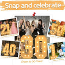 4FT DIY Marquee Light Up Numbers for 18th 21th Birthday Decor Mosaic Numbers for Balloons Anniversary Party Foam Board Kit