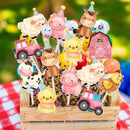 Farm Animal Cupcake Toppers Birthday Cake Decorations Pink Farm Happy Birthday Cake Topper Baby Showers Supplies