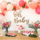 Oh Baby Sign Wooden Wall Stickers First 1 One 1st Birthday Party Baby Shower Decorations Boy Girl Gender Reveal Baptism Decor