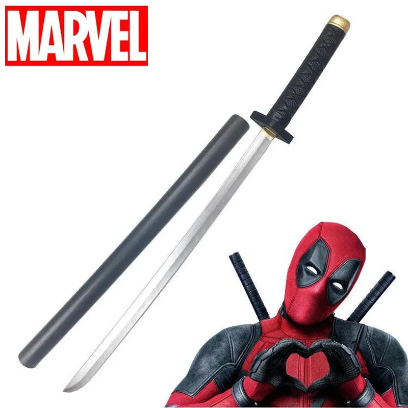 2024 New 61cm Deadpool Katana Pu Anime Soul Figur Sword Samurai Knife Ninja Sword Cosplay Props Weapon Boys Toys Birthday Gifts