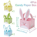 Easter Rabbit Ear Handheld Paper Box Candy Cookie Gift Box Gift Packaging Birthday Party Gift Box Happy Easter Party Supplies
