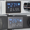 Rozin Black Smart Thermostatic Shower Faucet Set Bathroom Intelligent Rainfall Digital Mixer Tap With Rack and Bidet Bath System