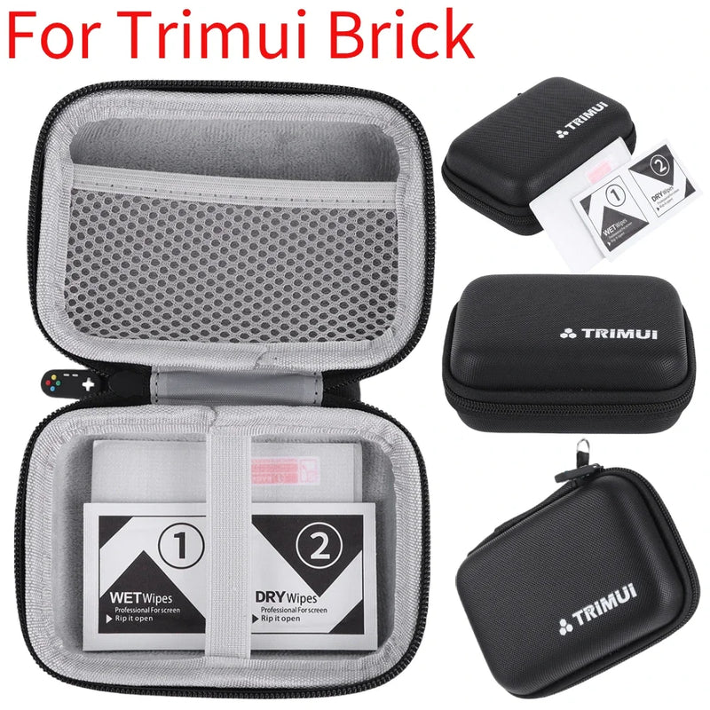 Hard Carrying Case Shockproof Protection Bag Anti-scratch Tempered Glass Screen Protector for Trimui Brick Handheld Game Console
