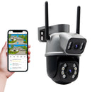 Icsee Black Wifi Surveillance Camera Security Camera Monitor 4K Ultra Hd Security Camera Wifi Waterproof