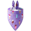 Dog Bandana Fruit Floral Spring Washable Soft Doggy Scarf Kerchief Summer Adjustable for Small Medium Large Dogs Pets
