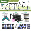 Black 20cm Bendable Brass Nozzle DIY Mist Spray Kit for Garden Courtyard Plants Automatic Atomizing Cooling System 3/8" Hose