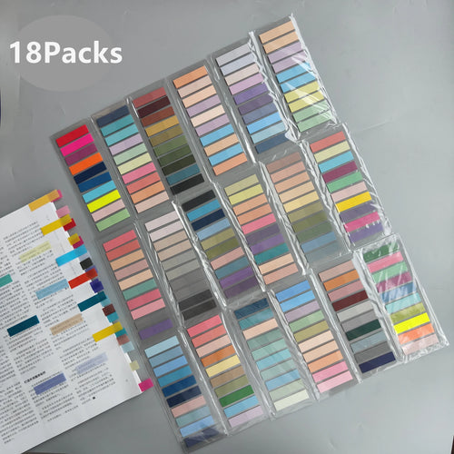 The Lucent Index | 18-Pack Transparent Self-Adhesive Sticky Notes