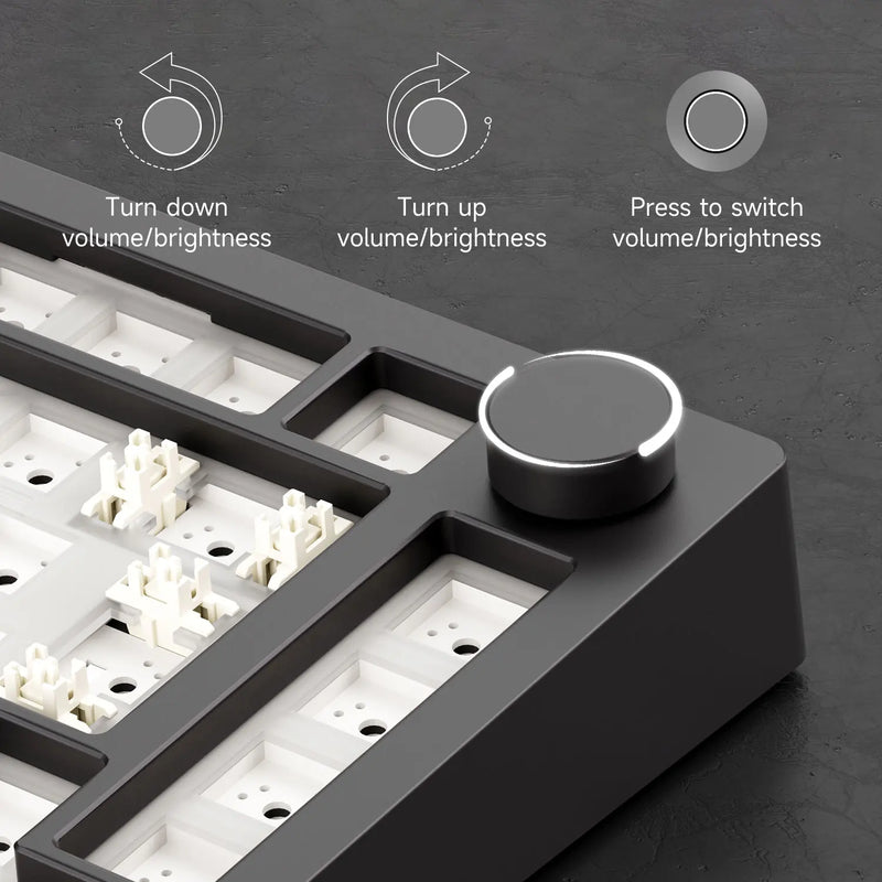 Akko MonsGeek M1 V5 Tri-mode Mechanical Keyboard Barebone Kit VIA 75% 3/5 Pins Customized Hot Swap RGB Rapid Disassemble Gasket