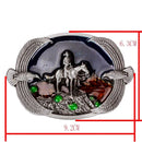 Wild West Cowboy Men Leather Belt Lonely Knight Cowgirl Dress Up Decorative Waistband