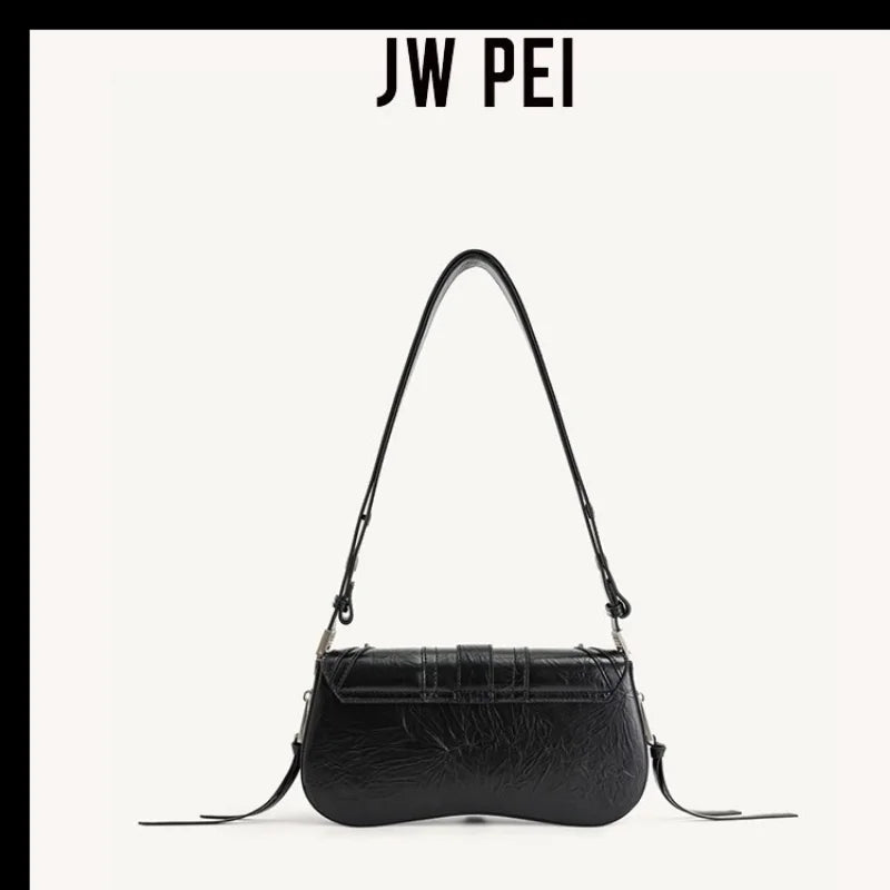 JW PEI Pudding Bag 2024 New Biker Series Baguette Crossbody Armpit Bag Large Capacity Bag Female High Class Feeling