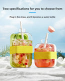 2 in 1 Ice Cube Tray Water Bottle Portable Ice Maker Mold Press Water Fill Ice Bucket Box for Summer Drinks
